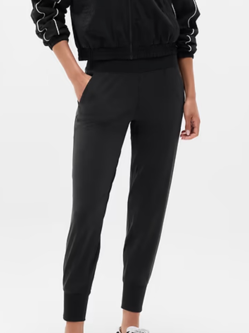 Athleta Venice Jogger Pants Women’s Small Black Stretch Travel Athleisure